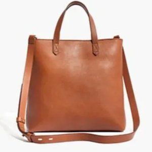 Madewell Zip-Top Transport Crossbody in English Saddle Leather